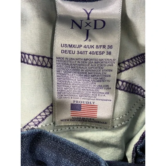 NYDJ Women's Billie Mini Bootcut Size 4 Dark Wash Mid Rise Lift Tuck Casual - Picture 8 of 12